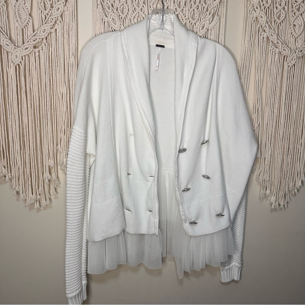 Free People White Cardigan Sweater
